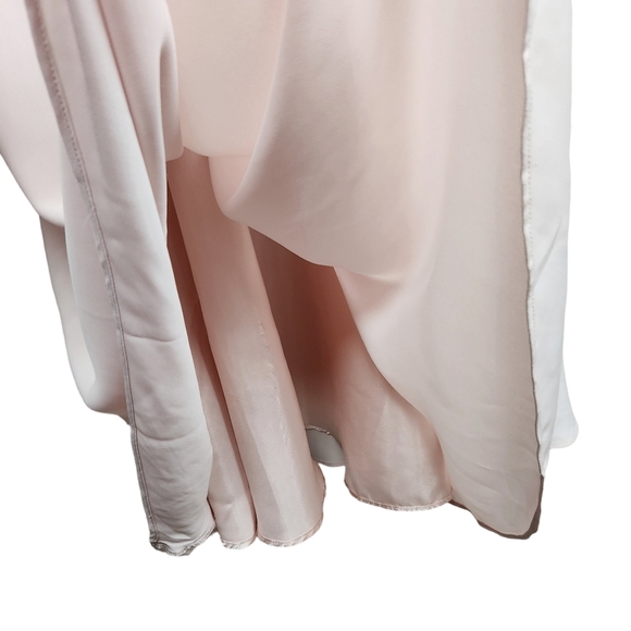 Calvin Klein Light Petal Pink Bridesmaid Formal Lace A-Line Dress Women's Size 6 - Picture 10 of 15